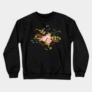Woodland Flowers - Black Crewneck Sweatshirt